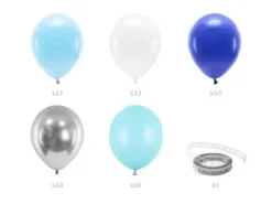 Girlanda balonowa NIEBIESKA 200 cm ZESTAW