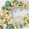 GIRLANDA BALONOWA 110 szt. oliwkowo łososiowa