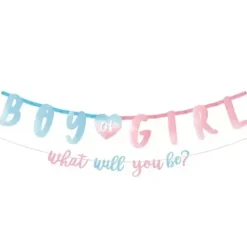Girlanda Baner Boy or Girl BABY SHOWER dwuczęściowy