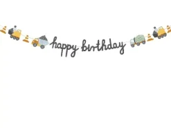 Girlanda baner urodzinowy POJAZDY BUDOWY Happy Birthday 2m