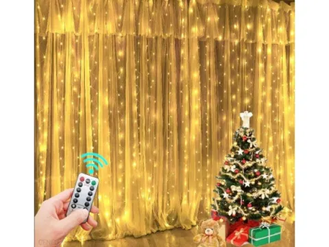 Girlanda lampki Świąteczne kurtyna 300 LED 3x3m