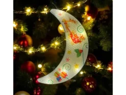 Girlanda lampki Świąteczne kurtyna gwiazdki i księżyce 100 led biały ciepły 3 m