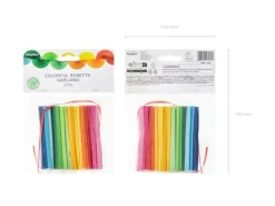 Girlanda papierowa Tęczowe Wachlarze 2,5m