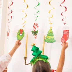 Girlanda Świderki wiszące Boże Narodzenie mix. 6szt.