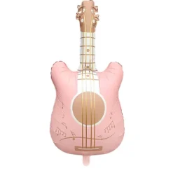 Gitara balon foliowy pastelowa różowa 46x89,5 cm