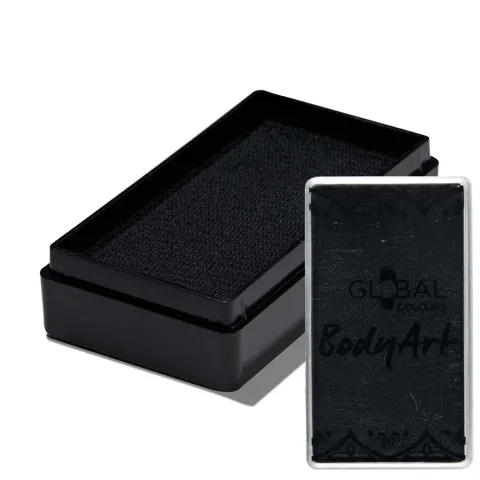 Global Colours farba do twarzy i ciała prostokątna 20g Strong Black