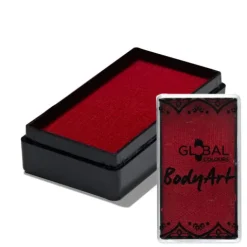 Global Colours farba do twarzy i ciała prostokątna 20g Red