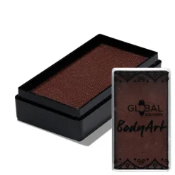 Global Colours farba do twarzy i ciała prostokątna 20g Brown