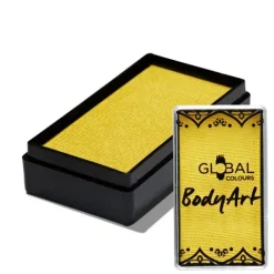 Global Colours farba do twarzy i ciała prostokątna 20g Yellow Light