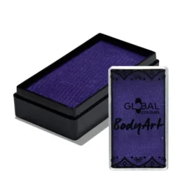 Global Colours farba do twarzy i ciała prostokątna 20g Purple