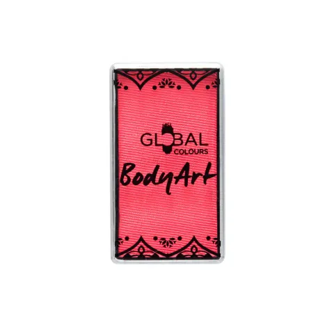 Global Colours farba do twarzy i ciała prostokątna 20g UV Neon Pink