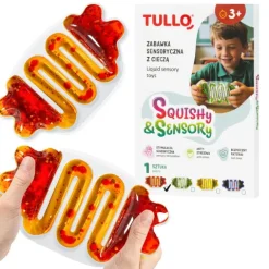 Gniotek sensoryczny z cieczą squishy pomarańczowy Tullo