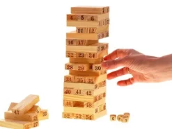 Gra drewniana JENGA chwiejąca się wieża 20 cm