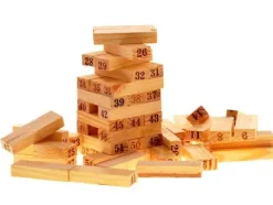 Gra drewniana JENGA chwiejąca się wieża 20 cm