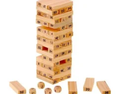 Gra drewniana JENGA mini chwiejąca się wieża