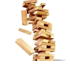 Gra drewniana JENGA mini chwiejąca się wieża