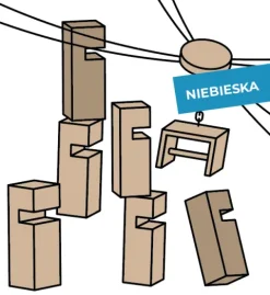 Gra integracyjna Wieża współpracy pojedyncza START niebieska