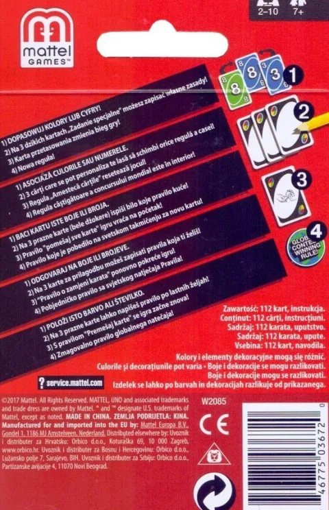 Gra karciana towarzyska UNO Rebel