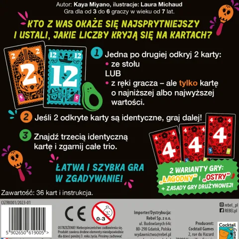 Gra karciana Trio (edycja polska) Rebel