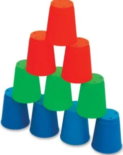 Gra Kubki do Stackingu 12 szt - zestaw z pokrowcem