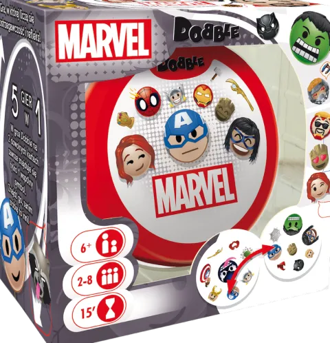 Gra rodzinna towarzyska Dobble Marvel Emoji