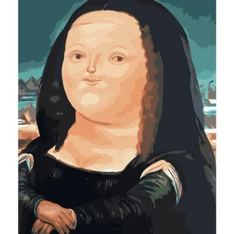 Gruba Mona Lisa - zestaw do malowania po cyferkach
