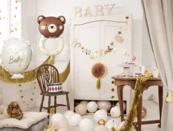 Grzechotka miś balon foliowy 61x88 cm
