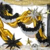 Gwiazda 3D balon foliowy CZARNY 70 cm