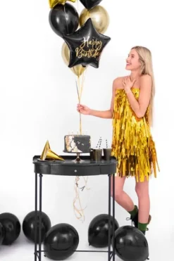 Gwiazdka Happy Birthday balon foliowy 40 cm różne kolory