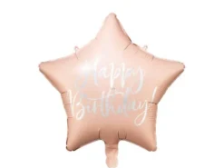 Gwiazdka Happy Birthday balon foliowy 40 cm różne kolory