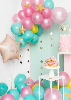 Gwiazdka Happy Birthday balon foliowy 40 cm różne kolory