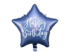Gwiazdka Happy Birthday balon foliowy 40 cm różne kolory