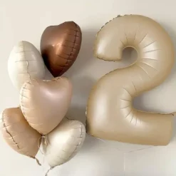 Gwiazdka satynowa matowa balon foliowy 18 cali brązowa