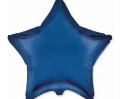Gwiazdka satynowa matowa balon foliowy 18 cali navy blue