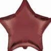 Gwiazdka satynowa matowa balon foliowy 18 cali bordowy rooibos