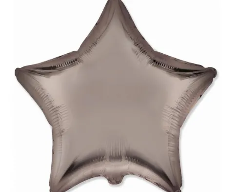 Gwiazdka satynowa matowa balon foliowy 18 cali satynowy pieczarkowy