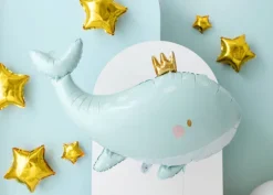 Gwiazdka złota balon foliowy na powietrze 12 cm zestaw 25 szt.