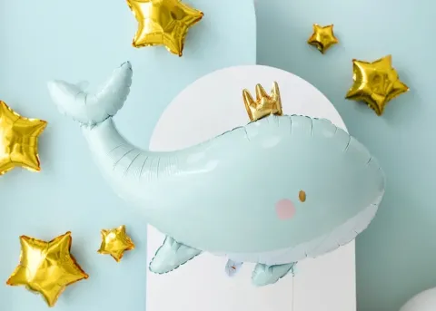Gwiazdka złota balon foliowy na powietrze 25 cm zestaw 25 szt.