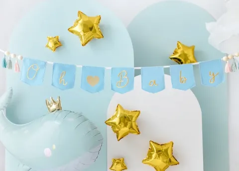 Gwiazdka złota balon foliowy na powietrze 25 cm zestaw 25 szt.