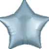 Gwiazdka satynowa balon foliowy 19 cali/ 48 cm błękitny pastelowy