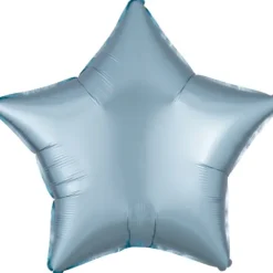 Gwiazdka satynowa balon foliowy 19 cali/ 48 cm błękitny pastelowy