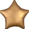 Gwiazdka satynowa balon foliowy 19 cali/ 48 cm złoty
