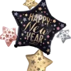 Gwiazdy Happy New Year balon foliowy SYLWESTER