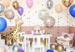 Happy Birthday w kwiaty balon foliowy 35 cm