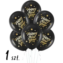 Happy New Year balony Sylwester 12 cali 1 szt.