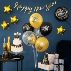 Happy New Year balony Sylwester 12 cali 1 szt.