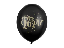 Happy 2024 balony gumowe Sylwester 12 cali 1 szt.