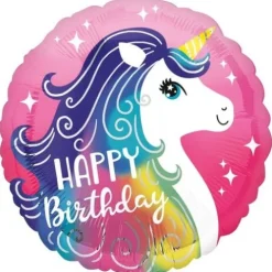 Happy Birthday jednorożec balon foliowy Amscan 18''