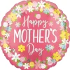 Happy Mother's Day Balon foliowy Okrągły w kwiaty (Dzień matki)