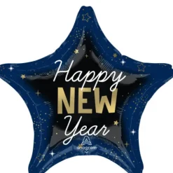 Happy New Year balon foliowy sylwestrowy GWIAZDKA 19 cali